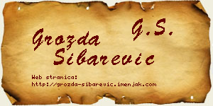Grozda Šibarević vizit kartica
